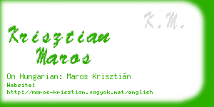 krisztian maros business card